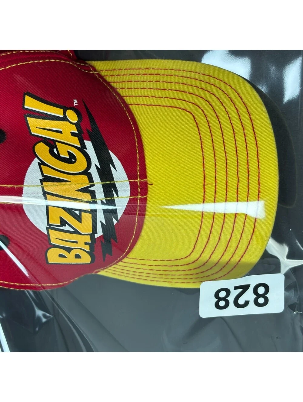 Big Bang Theory Bazinga Red Yellow Snapback Hat Cap